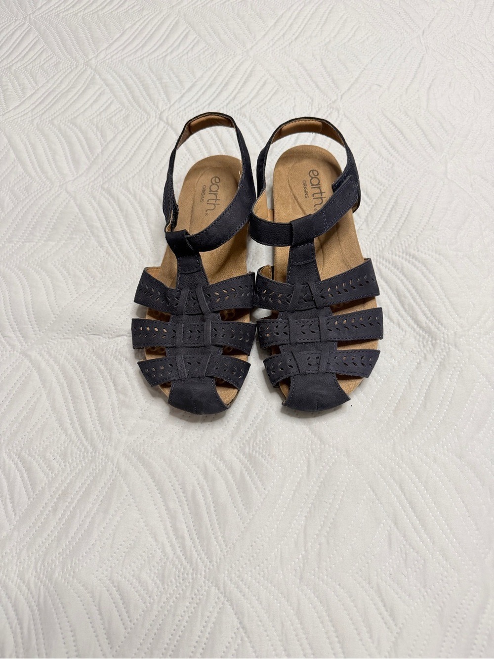 Earth Origins Berdy Women’s Blue Suede Sandals. Size 8.5 - Picture 2 of 8